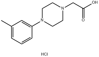 [4-(3-methylphenyl)-1-piperazinyl]acetic acid dihydrochloride Struktur