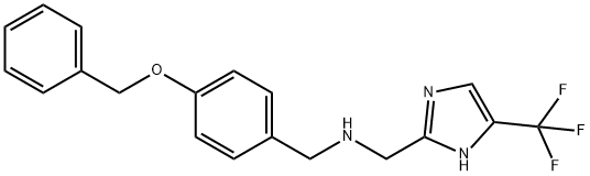 {[4-(benzyloxy)phenyl]methyl}({[4-(trifluoromethyl)-1H-imidazol-2-yl]methyl})amine|{[4-(benzyloxy)phenyl]methyl}({[4-(trifluoromethyl)-1H-imidazol-2-yl]methyl})amine