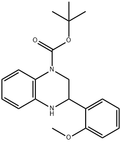 tert-butyl 3-(2-methoxyphenyl)-1,2,3,4-tetrahydroquinoxaline-1-carboxylate, 1186194-92-2, 结构式