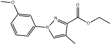 ETHYL 1-(3-METHOXYPHENYL)-4-METHYL-1H-PYRAZOLE-3-CARBOXYLATE 化学構造式