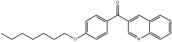 3-(4-Heptyloxybenzoyl)quinoline 化学構造式