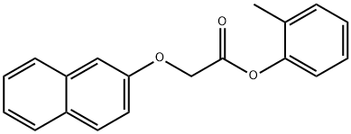 2-methylphenyl (2-naphthyloxy)acetate 化学構造式