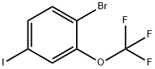 1-ブロモ-4-ヨード-2-(トリフルオロメトキシ)ベンゼン 化学構造式