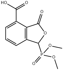 1-(Dimethoxy-phosphoryl)-3-oxo-1,3-dihydro-isobenzofuran-4-carboxylic acid 化学構造式