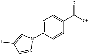 4-(4-Iodo-pyrazol-1-yl)-benzoic acid,1187984-75-3,结构式