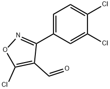 5-chloro-3-(3,4-dichlorophenyl)-1,2-oxazole-4-carbaldehyde, 1188051-42-4, 结构式