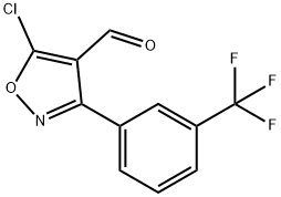 5-chloro-3-[3-(trifluoromethyl)phenyl]-1,2-oxazole-4-carbaldehyde Struktur