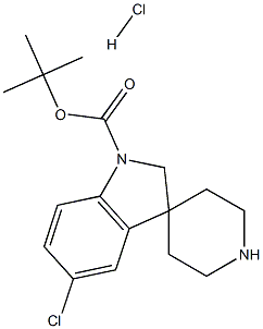 Tert-Butyl 5-Chlorospiro[Indoline-3,4'-Piperidine]-1-Carboxylate Hydrochloride Struktur