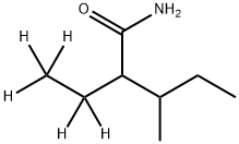 3-methyl-2-(1,1,2,2,2-pentadeuterioethyl)pentanamide, 1190015-82-7, 结构式