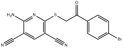 2-amino-6-{[2-(4-bromophenyl)-2-oxoethyl]sulfanyl}pyridine-3,5-dicarbonitrile,119022-85-4,结构式