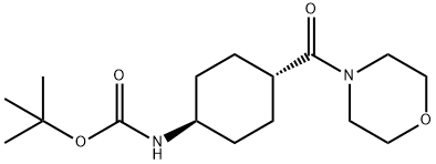 trans-tert-butyl ((1r,4r)-4-(morpholine-4-carbonyl)cyclohexyl)carbamate Structure