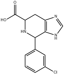 4-(3-クロロフェニル)-3H,4H,5H,6H,7H-イミダゾ[4,5-C]ピリジン-6-カルボン酸 化学構造式