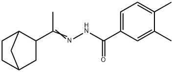 N-[(E)-1-(3-bicyclo[2.2.1]heptanyl)ethylideneamino]-3,4-dimethylbenzamide Structure