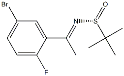 2-Propanesulfinamide, N-[1-(5-bromo-2-fluorophenyl)ethylidene]-2-methyl-, [S(R)]- Struktur