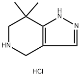 4,5,6,7-Tetrahydro-7,7-dimethyl-1H-pyrazolo[4,3-c]pyridine hydrochloride, 1194374-10-1, 结构式