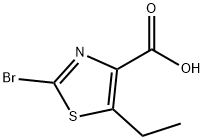 2-Bromo-5-ethyl-thiazole-4-carboxylic acid 化学構造式