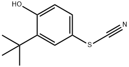 Thiocyanic acid, 3-(1,1-dimethylethyl)-4-hydroxyphenyl ester Struktur