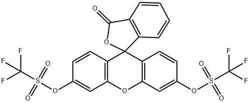 3-oxo-3H-spiro[isobenzofuran-1,9'-xanthene]-3',6'-diyl bis(trifluoromethanesulfonate) Structure