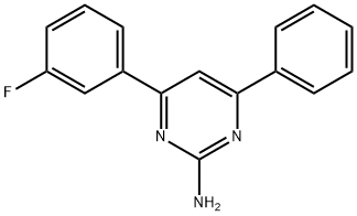 4-(3-fluorophenyl)-6-phenylpyrimidin-2-amine,1195977-38-8,结构式