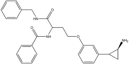 N-[(2S)-4-[3-(2-aminocyclopropyl)phenoxy]-1-(benzylamino)-1-oxobutan-2-yl]benzamide|N-((S)-1-(BENZYLCARBAMOYL)-3-(3-(3-AMINOCYCLOPROPYL)PHENOXY)PROPYL)BENZAMIDE