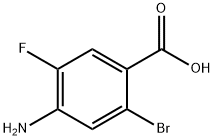4-氨基-2-溴-5-氟苯甲酸, 1196693-87-4, 结构式