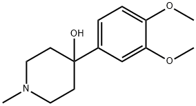 4-(3,4-ジメトキシフェニル)-4-ヒドロキシ-1-メチルピペリジン 化学構造式