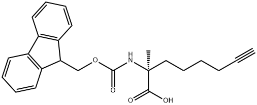 FMOC-伪-ME-GLY(HEXYNYL)-OH, 1198791-68-2, 结构式