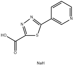 SODIUM 5-(PYRIDIN-3-YL)-1,3,4-THIADIAZOLE-2-CARBOXYLATE,1201199-06-5,结构式