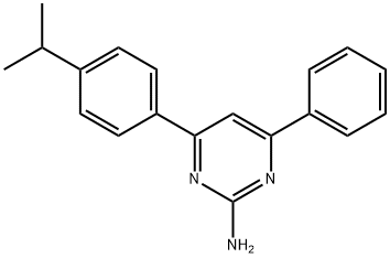 4-phenyl-6-[4-(propan-2-yl)phenyl]pyrimidin-2-amine Struktur