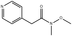 N-methoxy-N-methyl-2-(pyridin-4-yl)acetamide 化学構造式