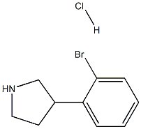 3-(2-Bromophenyl)pyrrolidine hydrochloride Struktur