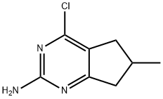 4-CHLORO-6-METHYL-6,7-DIHYDRO-5H-CYCLOPENTA[D]PYRIMIDIN-2-AMINE Structure