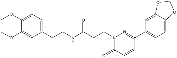 3-[3-(1,3-benzodioxol-5-yl)-6-oxopyridazin-1-yl]-N-[2-(3,4-dimethoxyphenyl)ethyl]propanamide|