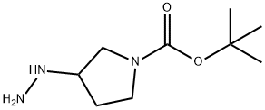 3-肼基吡咯烷-1-羧酸叔丁酯 结构式