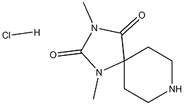 1,3-dimethyl-1,3,8-triazaspiro[4.5]decane-2,4-dione hydrochloride Struktur