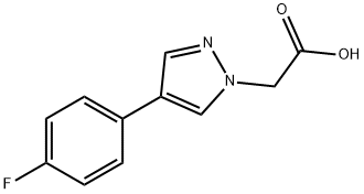 4-(4-FLUOROPHENYL)-1H-PYRAZOL-1-YL]ACETIC ACID 结构式