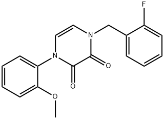 1-[(2-fluorophenyl)methyl]-4-(2-methoxyphenyl)pyrazine-2,3-dione,1207036-50-7,结构式