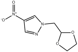 1-[(1,3-dioxolan-2-yl)methyl]-4-nitro-1H-pyrazole, 1207176-03-1, 结构式