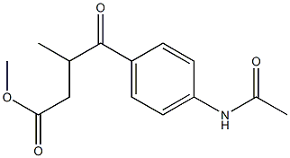 METHYL 4-(4-ACETAMIDOPHENYL)-3-METHYL-4-OXOBUTANOATE 结构式