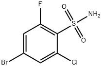 4-BROMO-2-CHLORO-6-FLUOROBENZENESULFONAMIDE,1208077-30-8,结构式