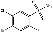 4-ブロモ-5-クロロ-2-フルオロベンゼンスルホンアミド 化学構造式