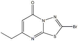 2-bromo-7-ethyl-[1,3,4]thiadiazolo[3,2-a]pyrimidin-5-one 化学構造式