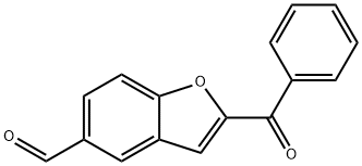 2-ベンゾイルベンゾフラン-5-カルボアルデヒド 化学構造式