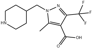 5-Methyl-1-piperidin-4-ylmethyl-3-trifluoromethyl-1H-pyrazole-4-carboxylic acid|