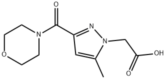 [5-Methyl-3-(morpholine-4-carbonyl)-pyrazol-1-yl]-acetic acid Structure