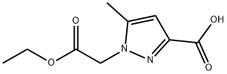 1-Ethoxycarbonylmethyl-5-methyl-1H-pyrazole-3-carboxylic acid,1210824-50-2,结构式