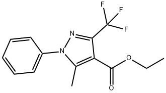 5-Methyl-1-phenyl-3-trifluoromethyl-1H-pyrazole-4-carboxylic acid ethyl ester Structure