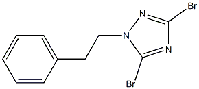 3,5-dibromo-1-(2-phenylethyl)-1,2,4-triazole Structure