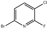 6-Bromo-3-chloro-2-fluoropyridine 化学構造式