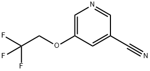 5-(2,2,2-Trifluoro-ethoxy)-nicotinonitrile 化学構造式